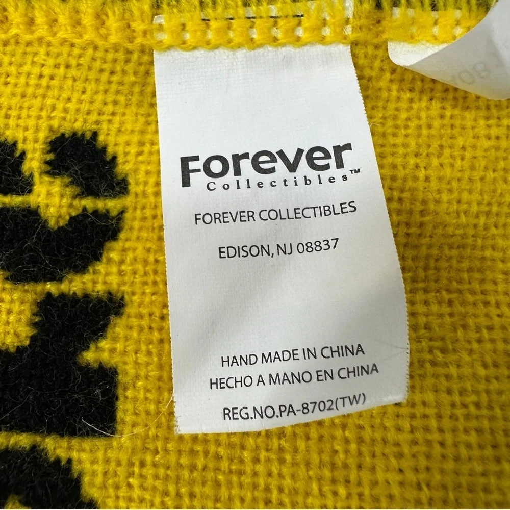 Forever Collectibles Black and Yellow Pittsburg Steelers Scarf 48” Length